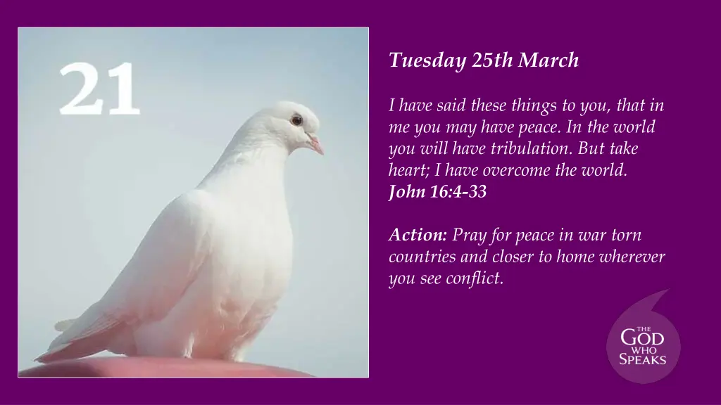 tuesday 25th march