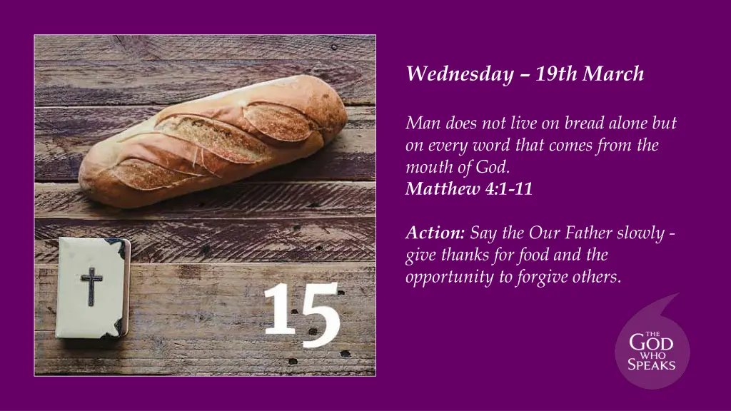 wednesday 19th march
