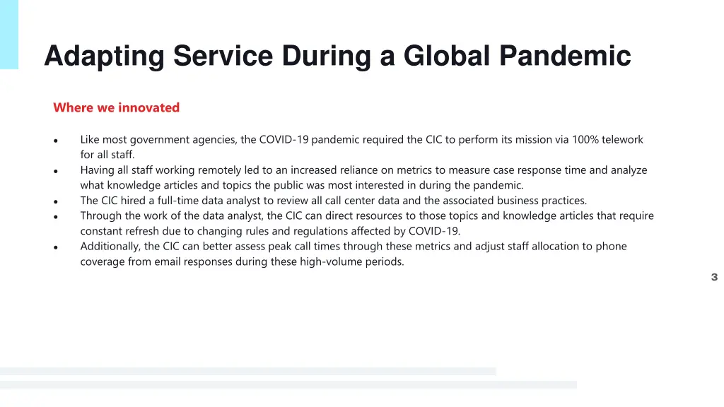adapting service during a global pandemic