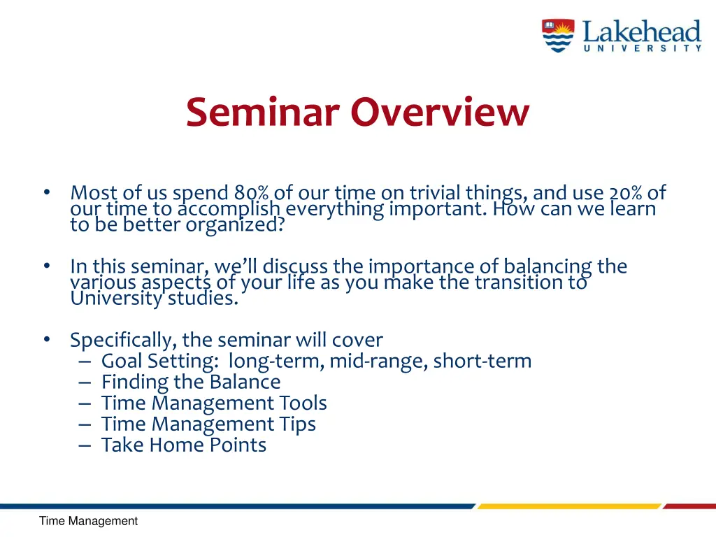 seminar overview
