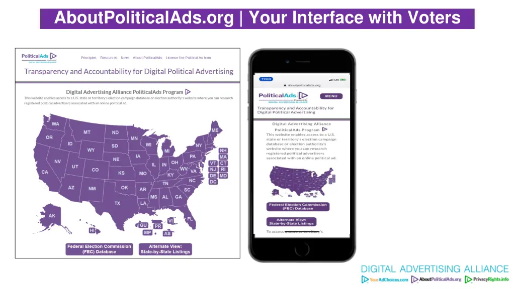 aboutpoliticalads org your interface with voters