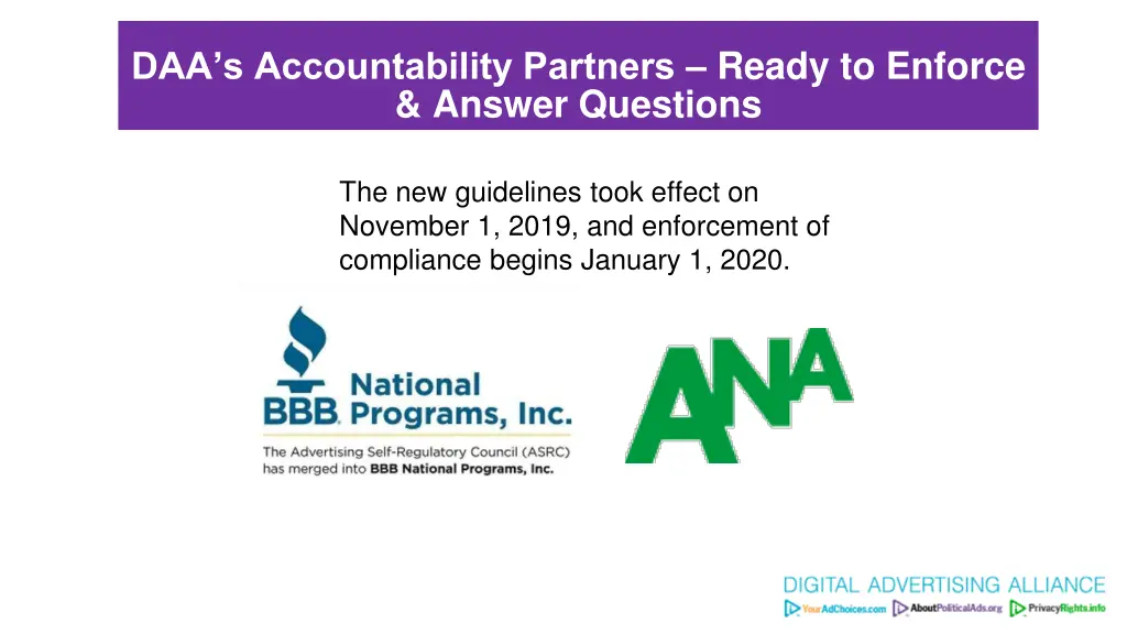 daa s accountability partners ready to enforce