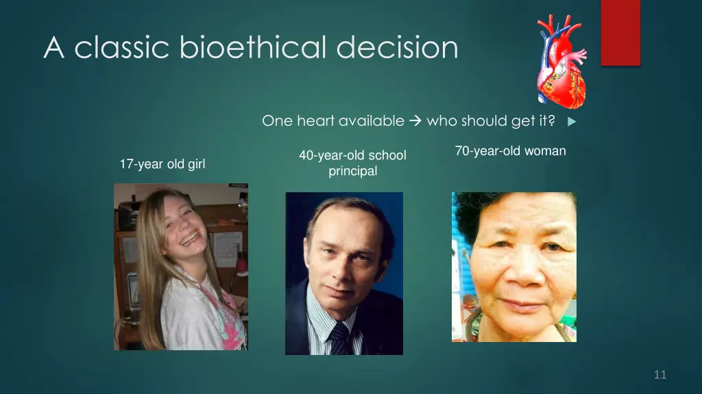 a classic bioethical decision