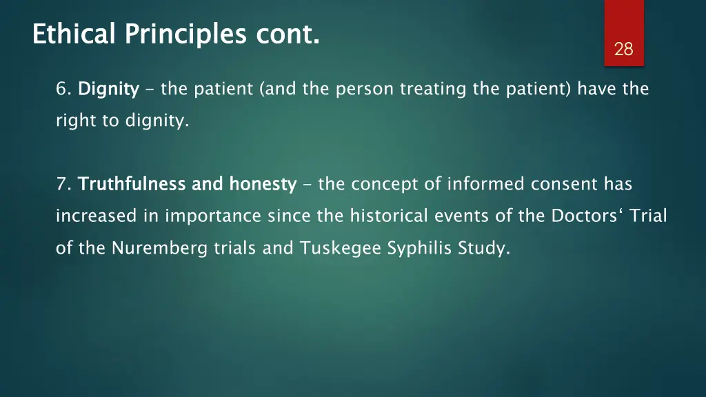 ethical principles cont