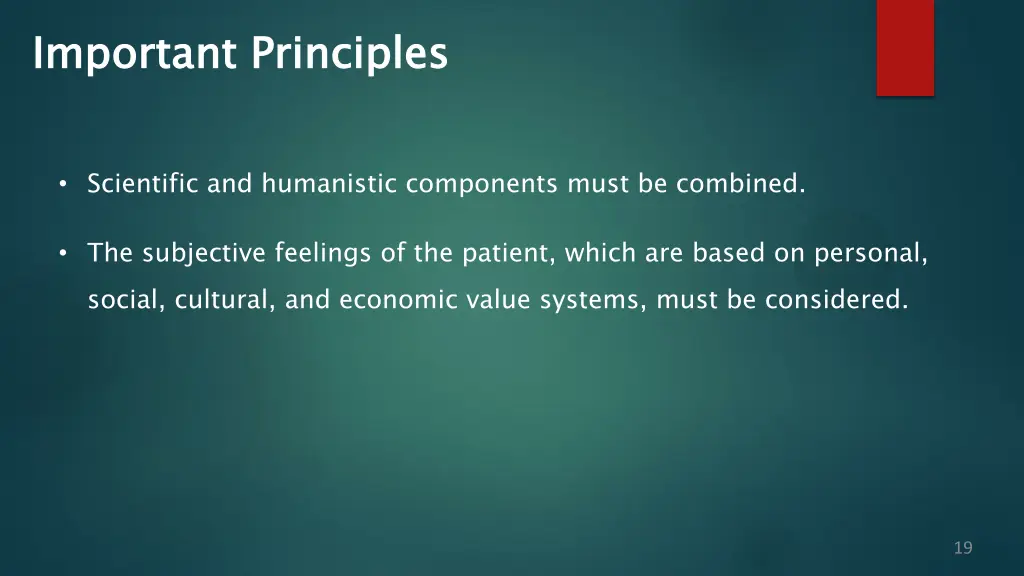 important principles