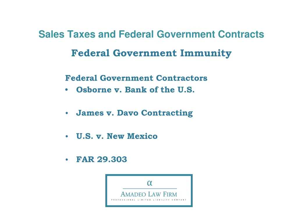 sales taxes and federal government contracts 5