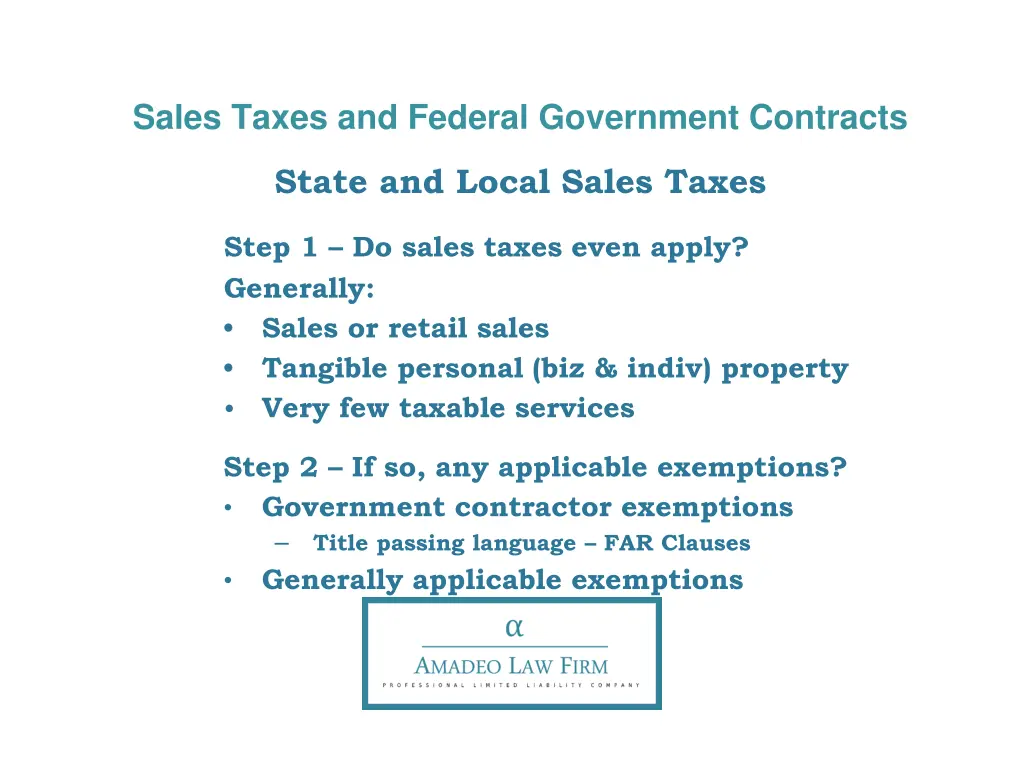 sales taxes and federal government contracts 8