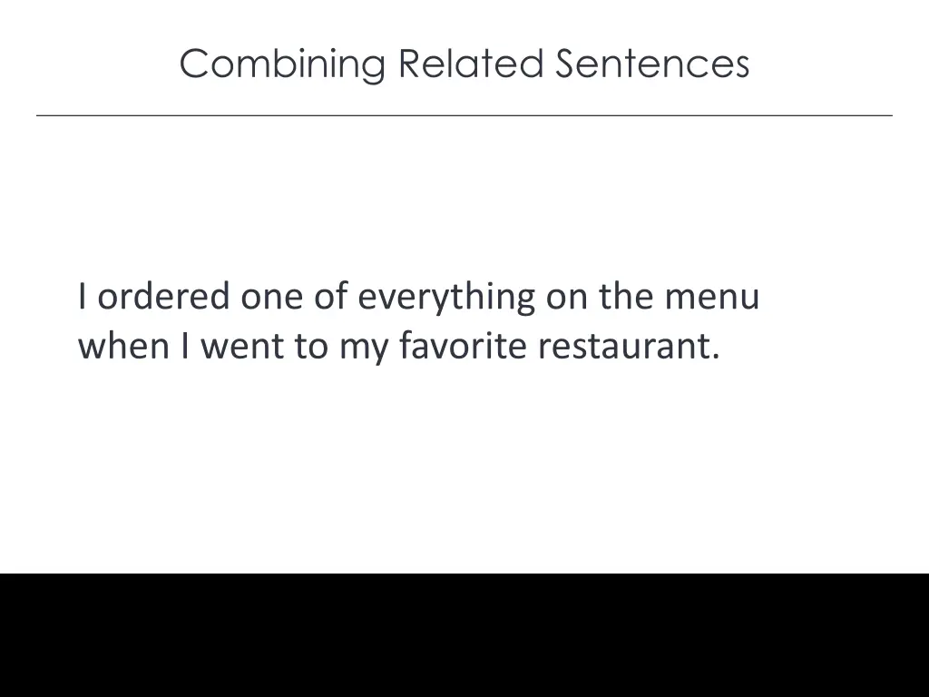 combining related sentences 2
