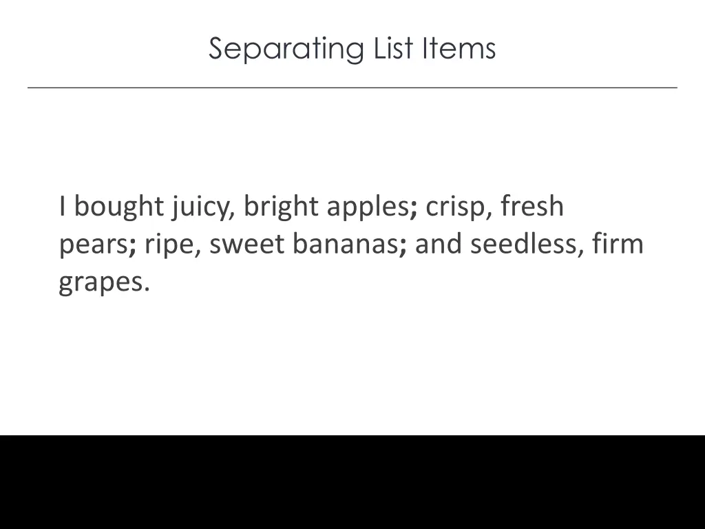 separating list items 1