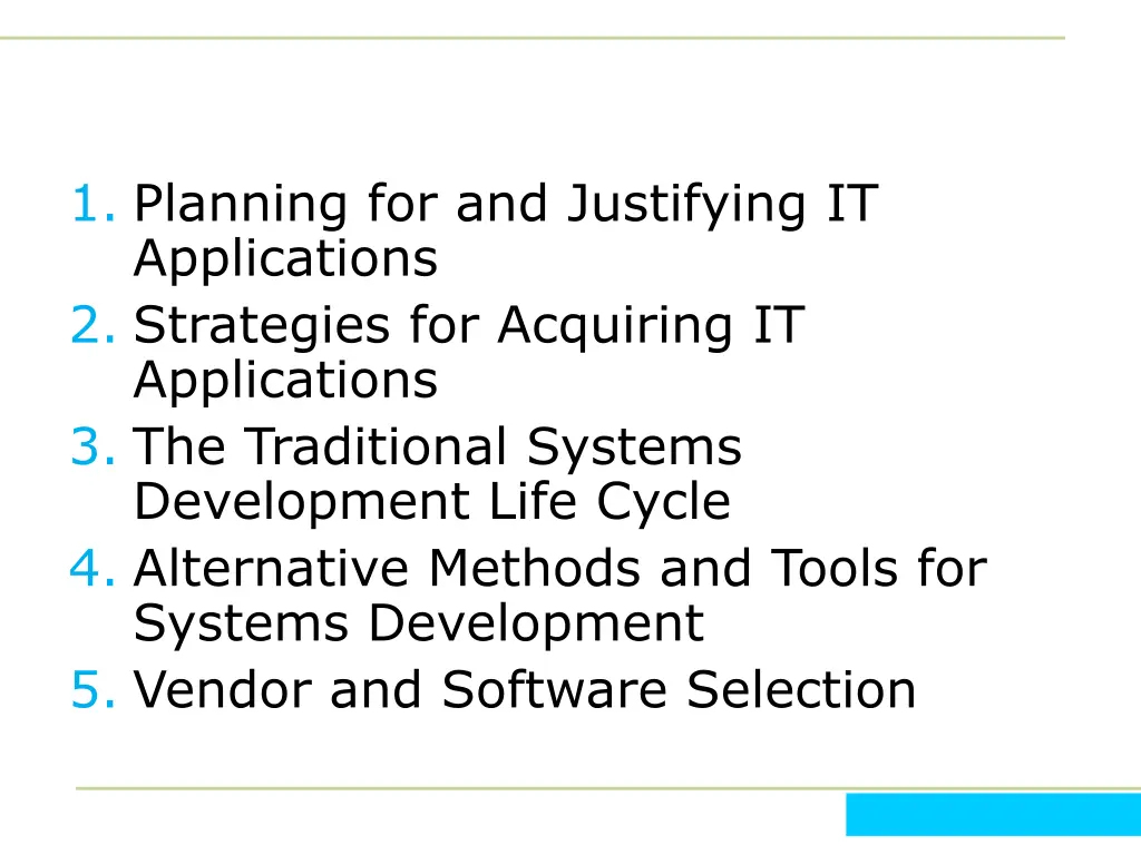 1 planning for and justifying it applications
