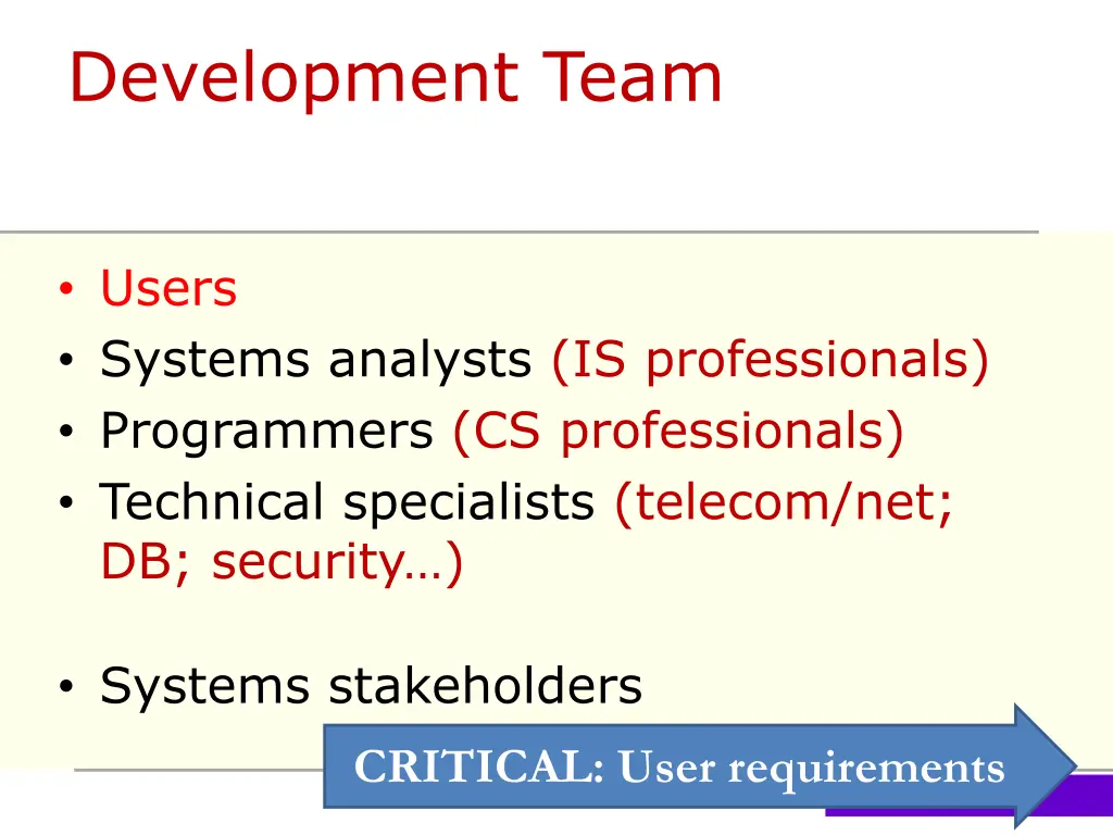 development team