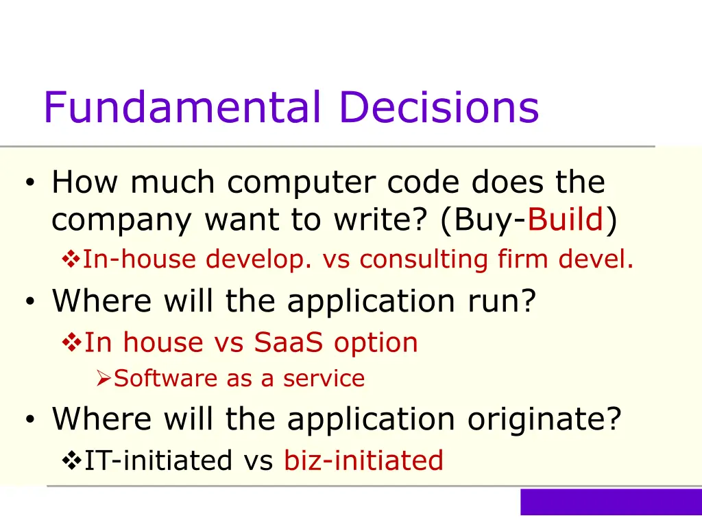 fundamental decisions