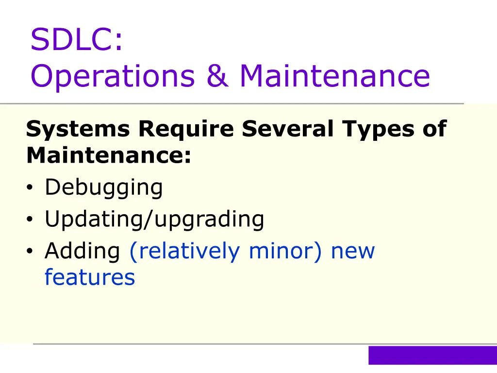 sdlc operations maintenance