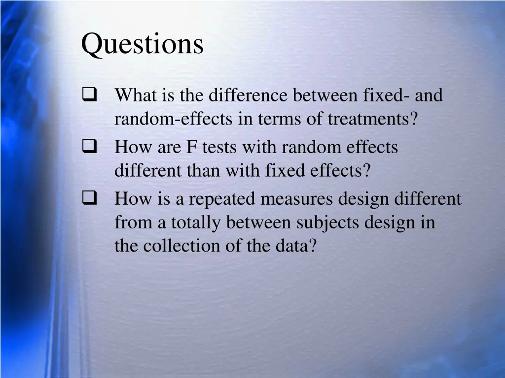 questions