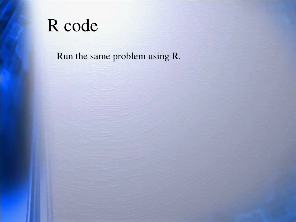 r code
