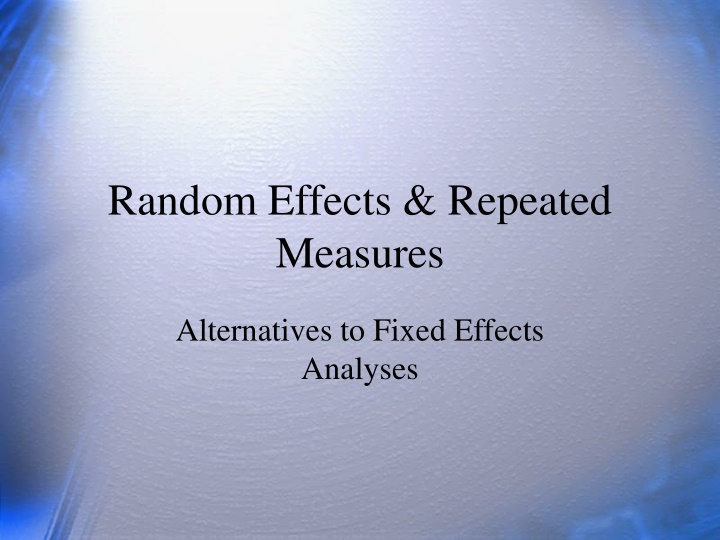 random effects repeated measures
