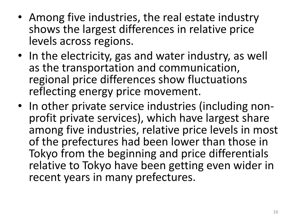 among five industries the real estate industry