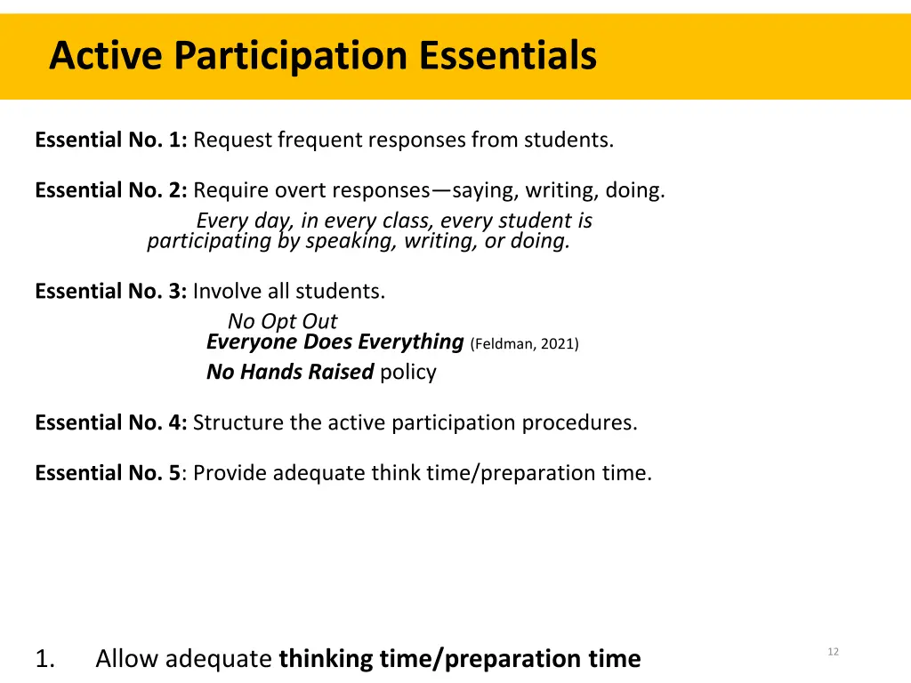 active participation essentials