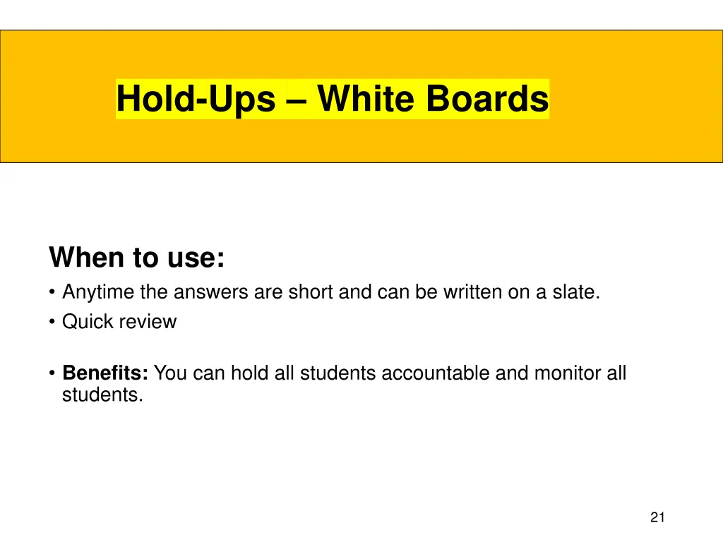 hold ups white boards