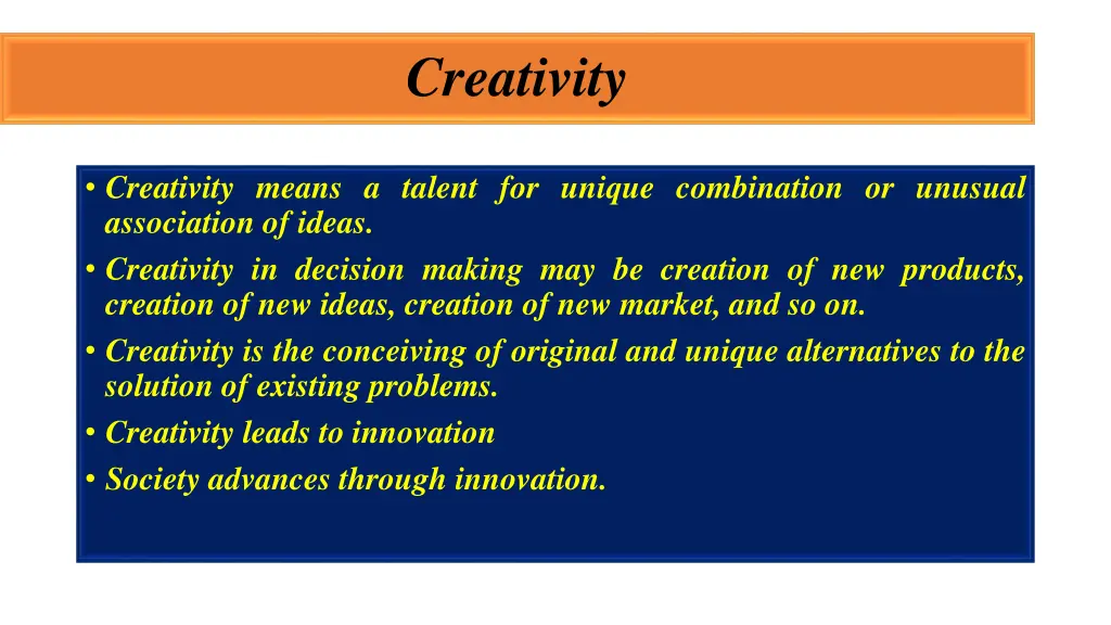 creativity