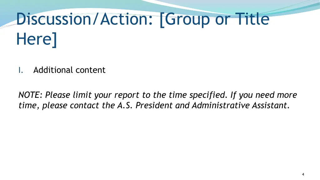 discussion action group or title here 3