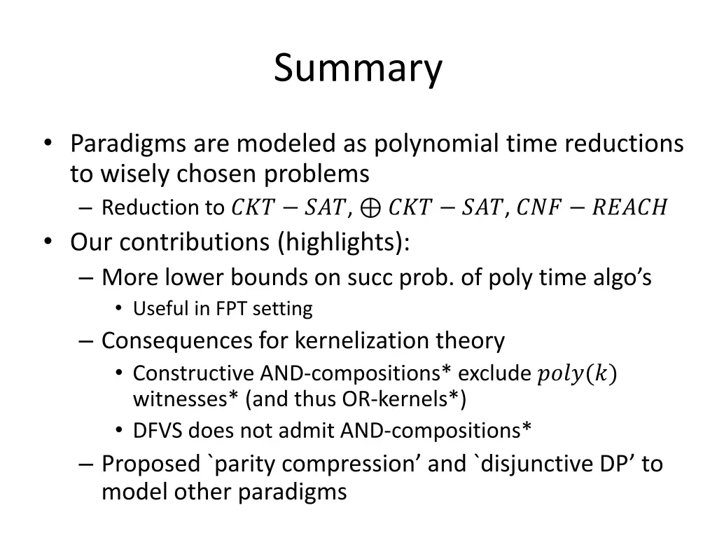 summary