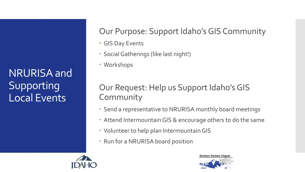 our purpose support idaho s gis community