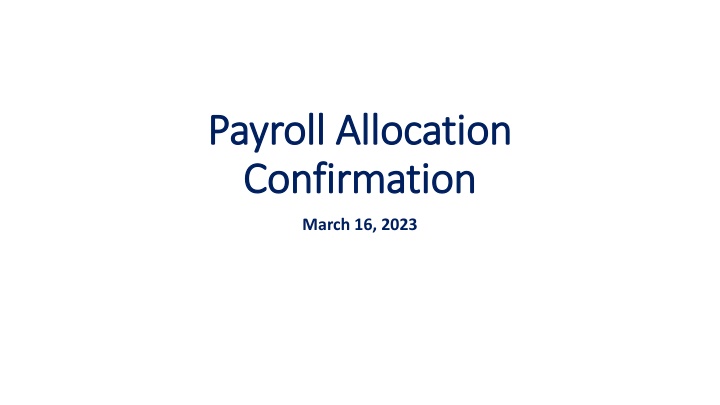 payroll allocation payroll allocation