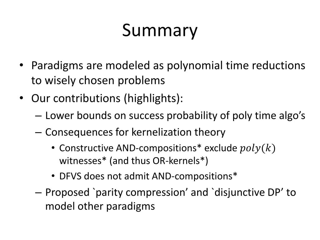 summary