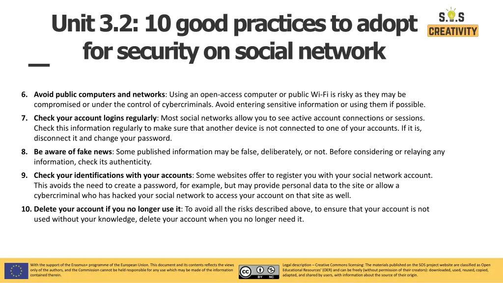 unit 3 2 10 good practices to adopt for security 1