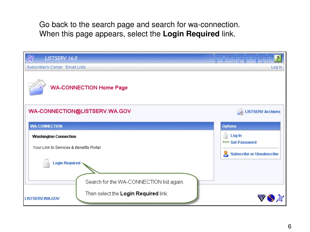 go back to the search page and search