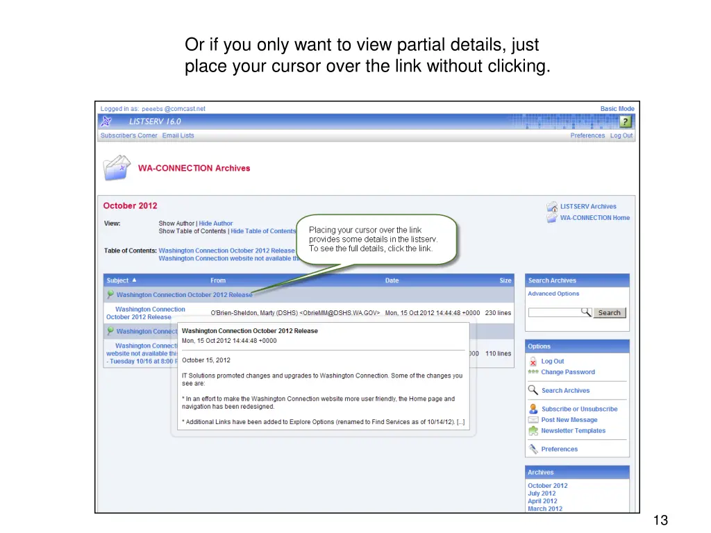 or if you only want to view partial details just