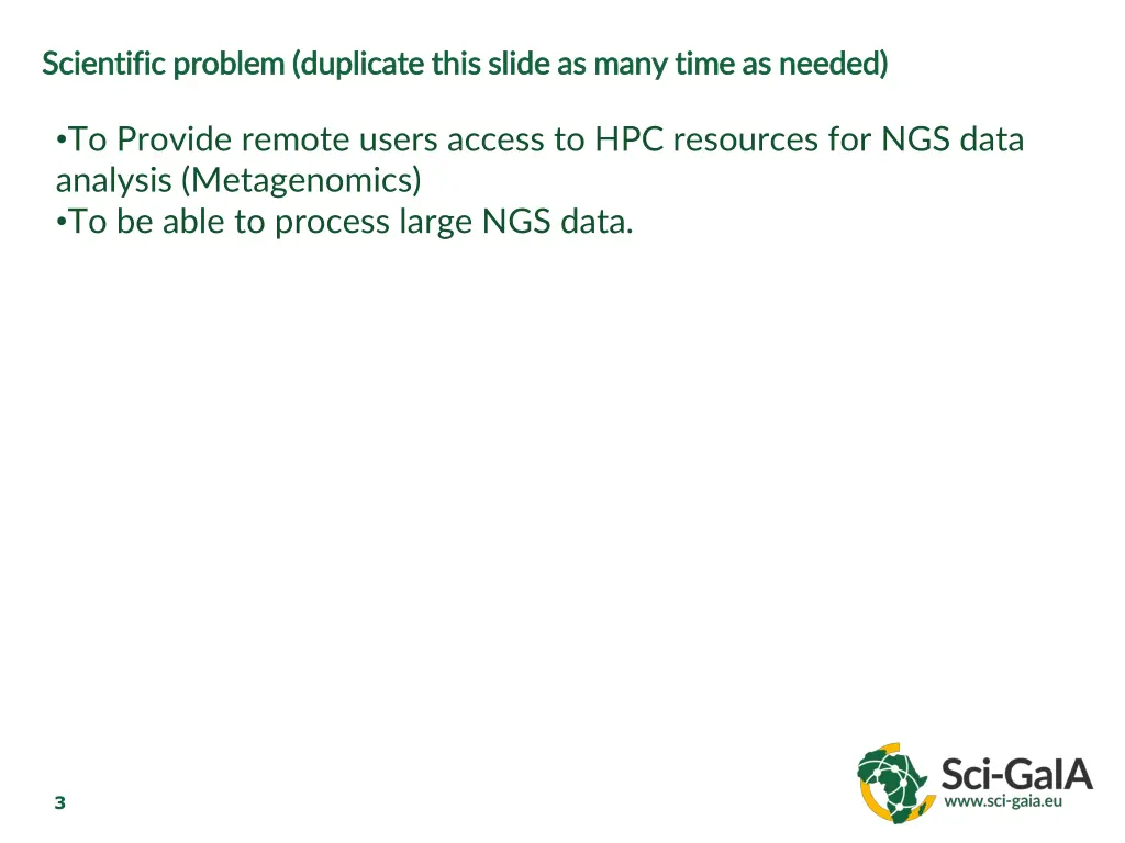 scientific problem duplicate this slide as many