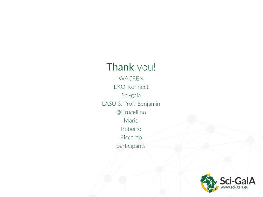 thank you wacren eko konnect sci gaia lasu prof