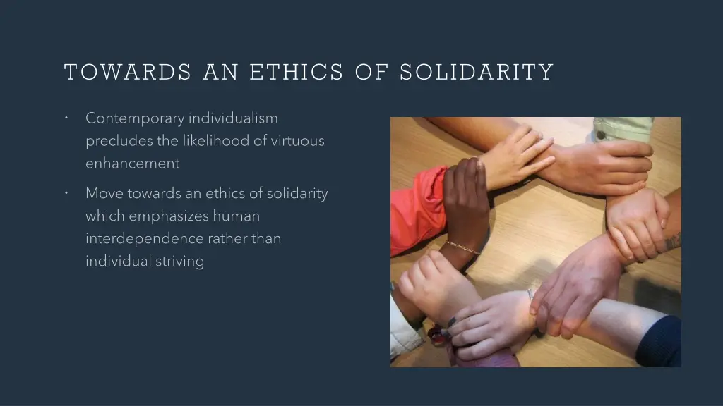 towards an ethics of solidarity