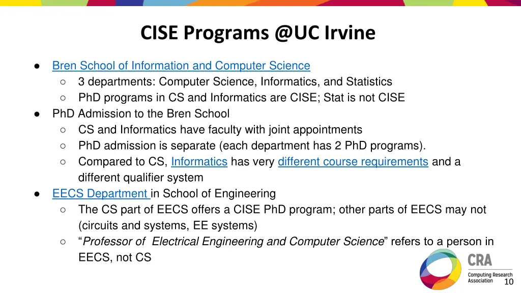 cise programs @uc irvine