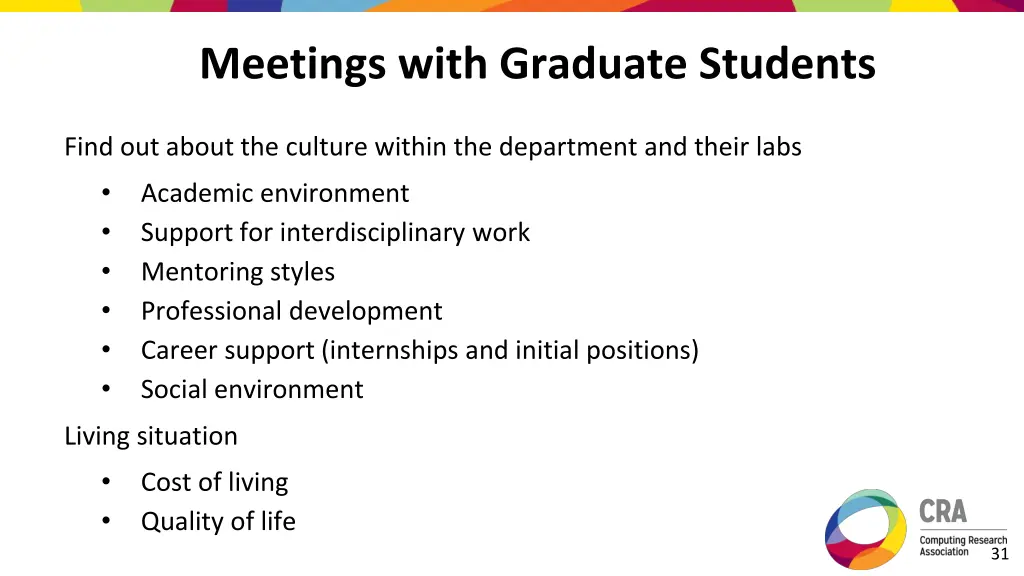 meetings with graduate students