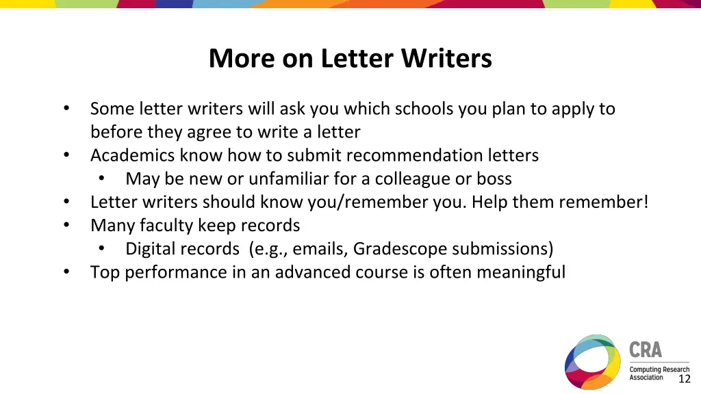 more on letter writers