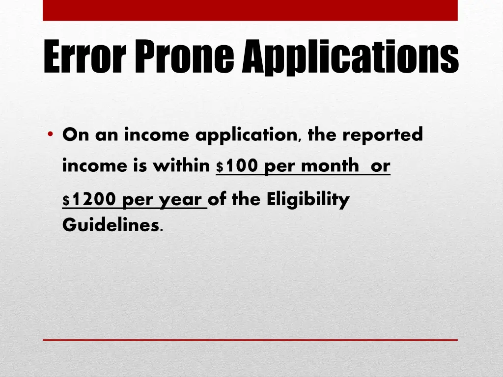 error prone applications
