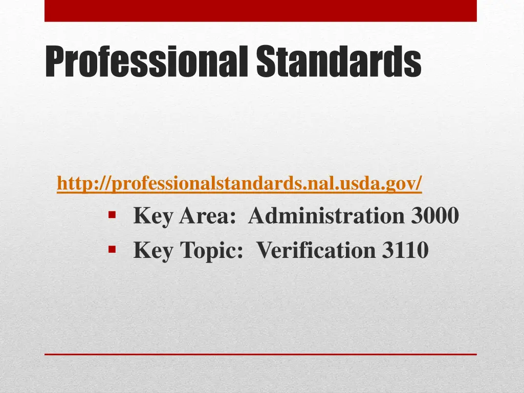 professional standards
