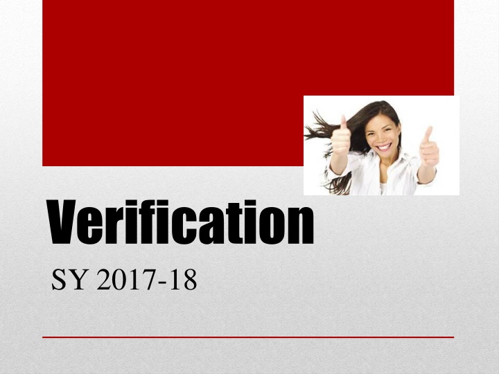 verification sy 2017 18