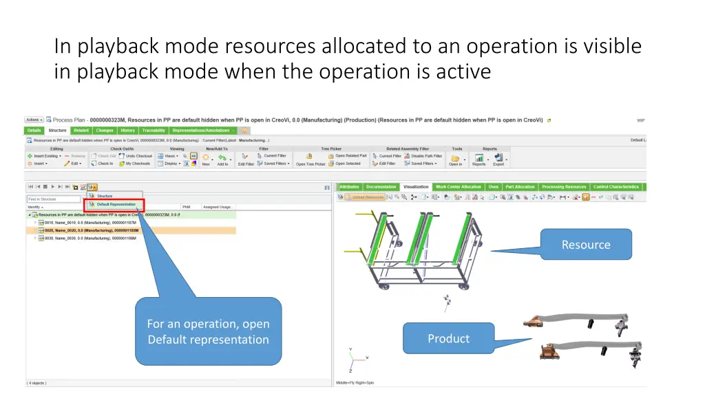in playback mode resources allocated