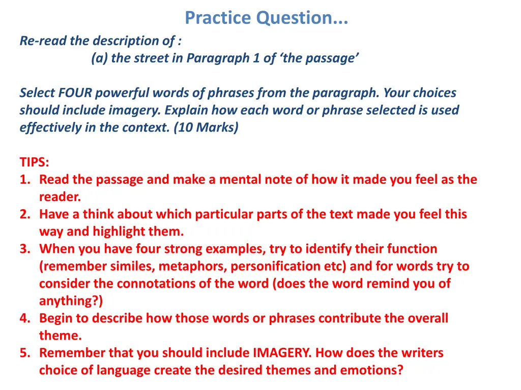 practice question
