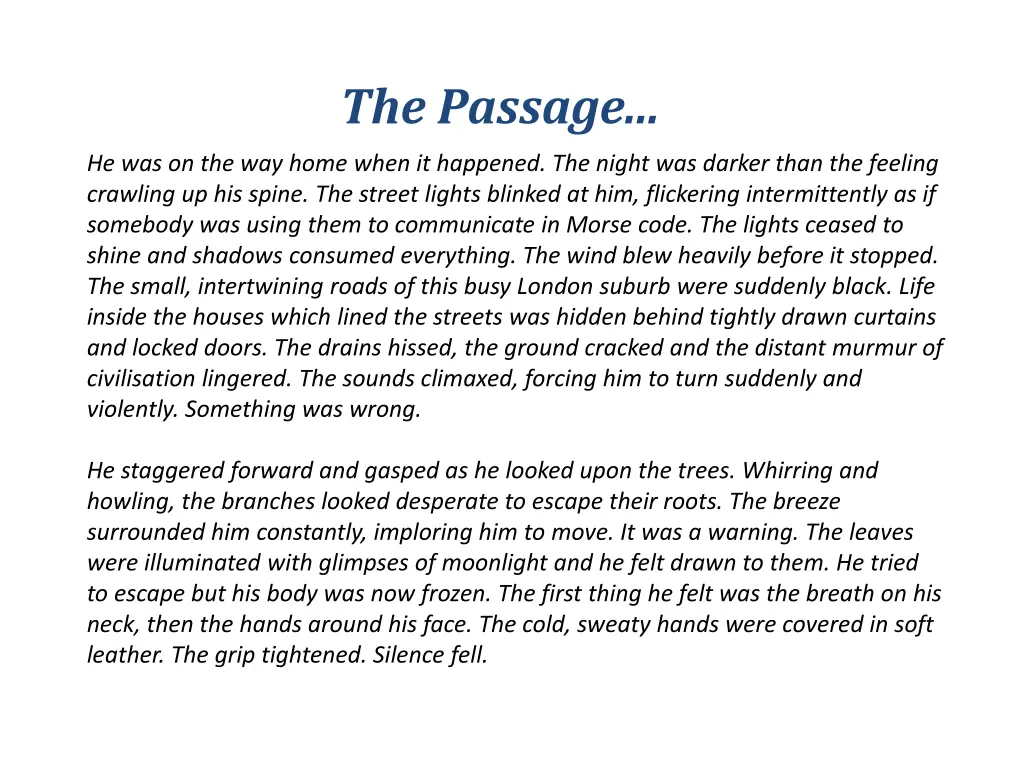 the passage