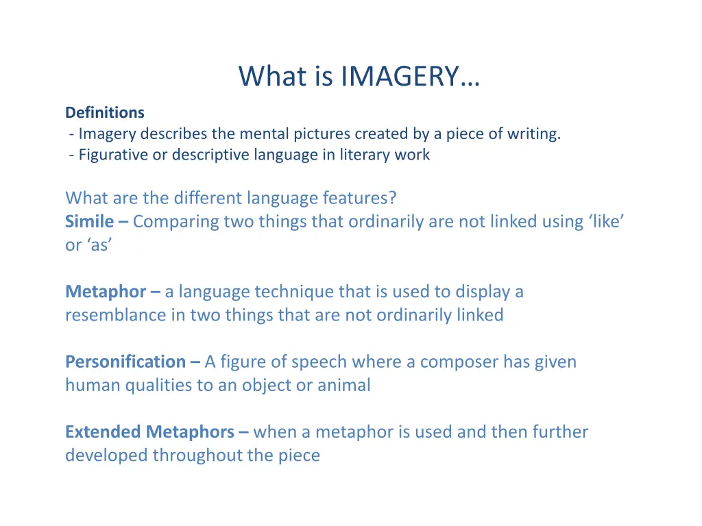 what is imagery