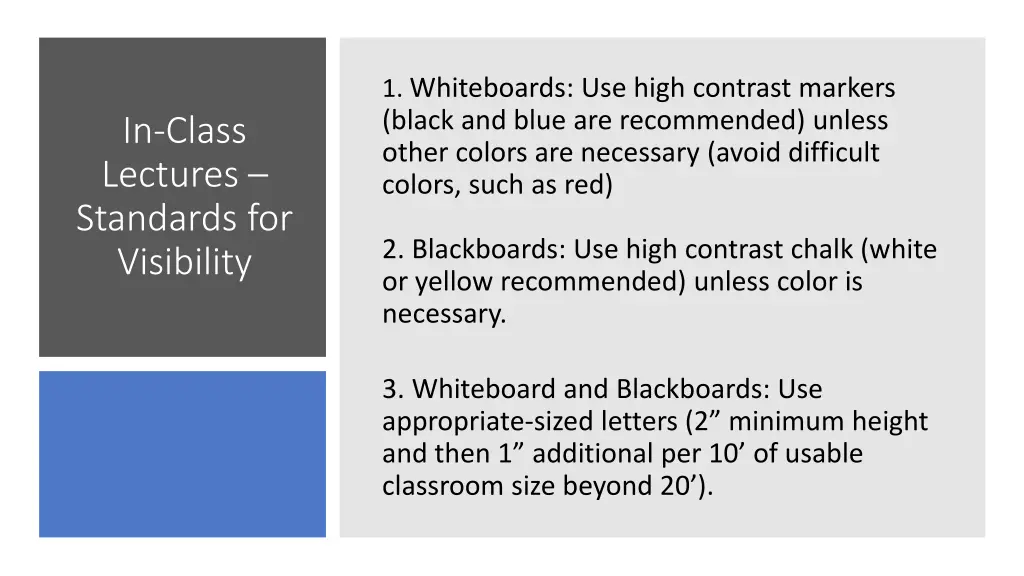1 whiteboards use high contrast markers black
