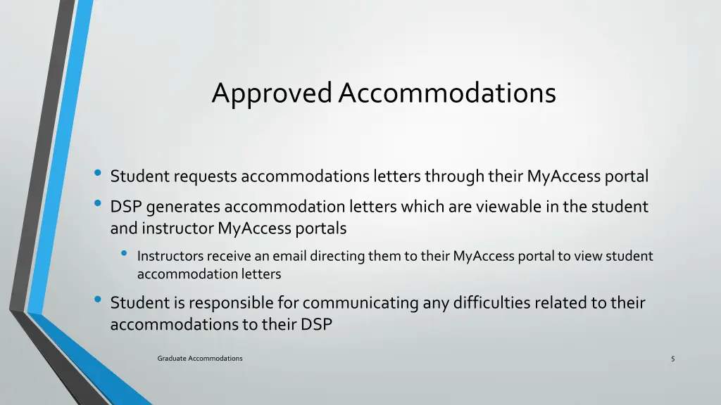 approved accommodations