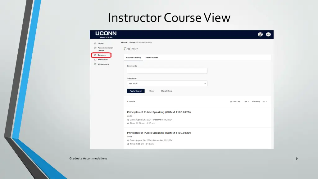 instructor course view