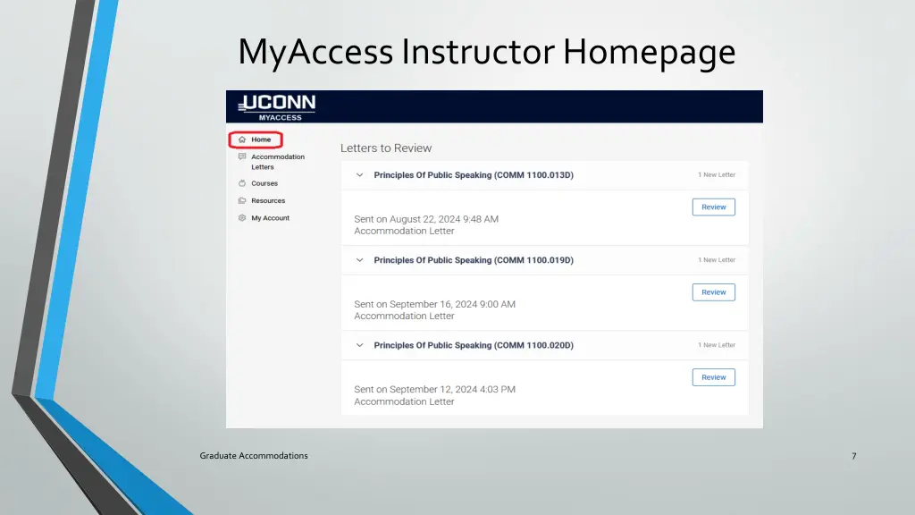 myaccess instructor homepage