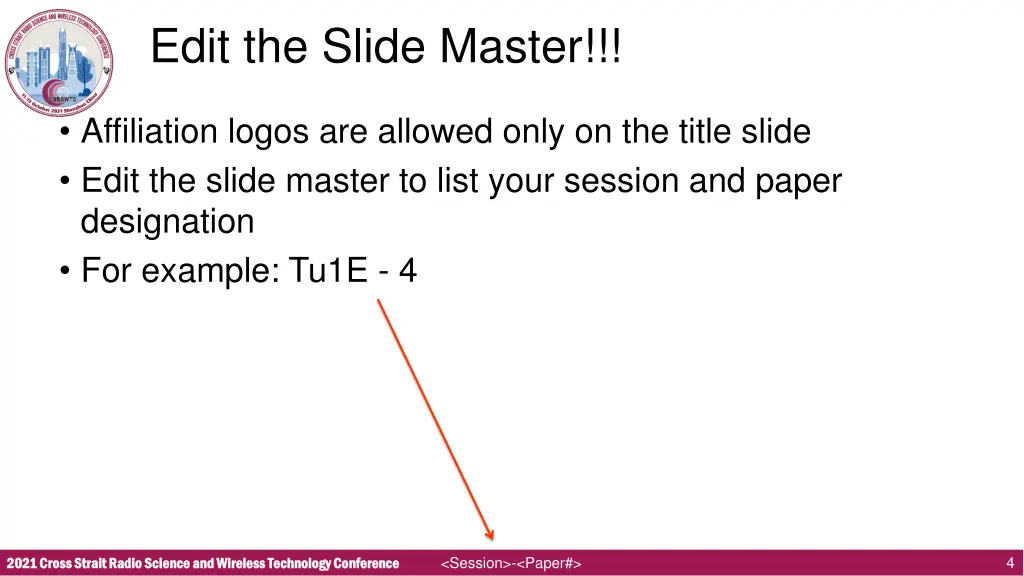 edit the slide master